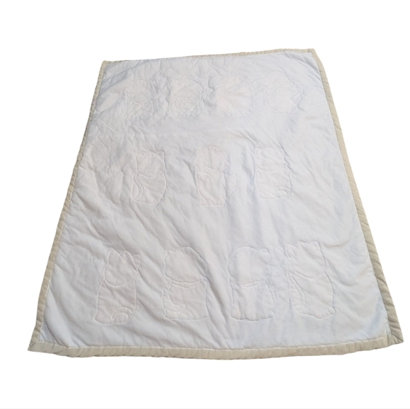 Vintage Patchwork Kitty Duck Animal Crib Blanket Cottagecore Baby Unisex - Picture 3 of 8